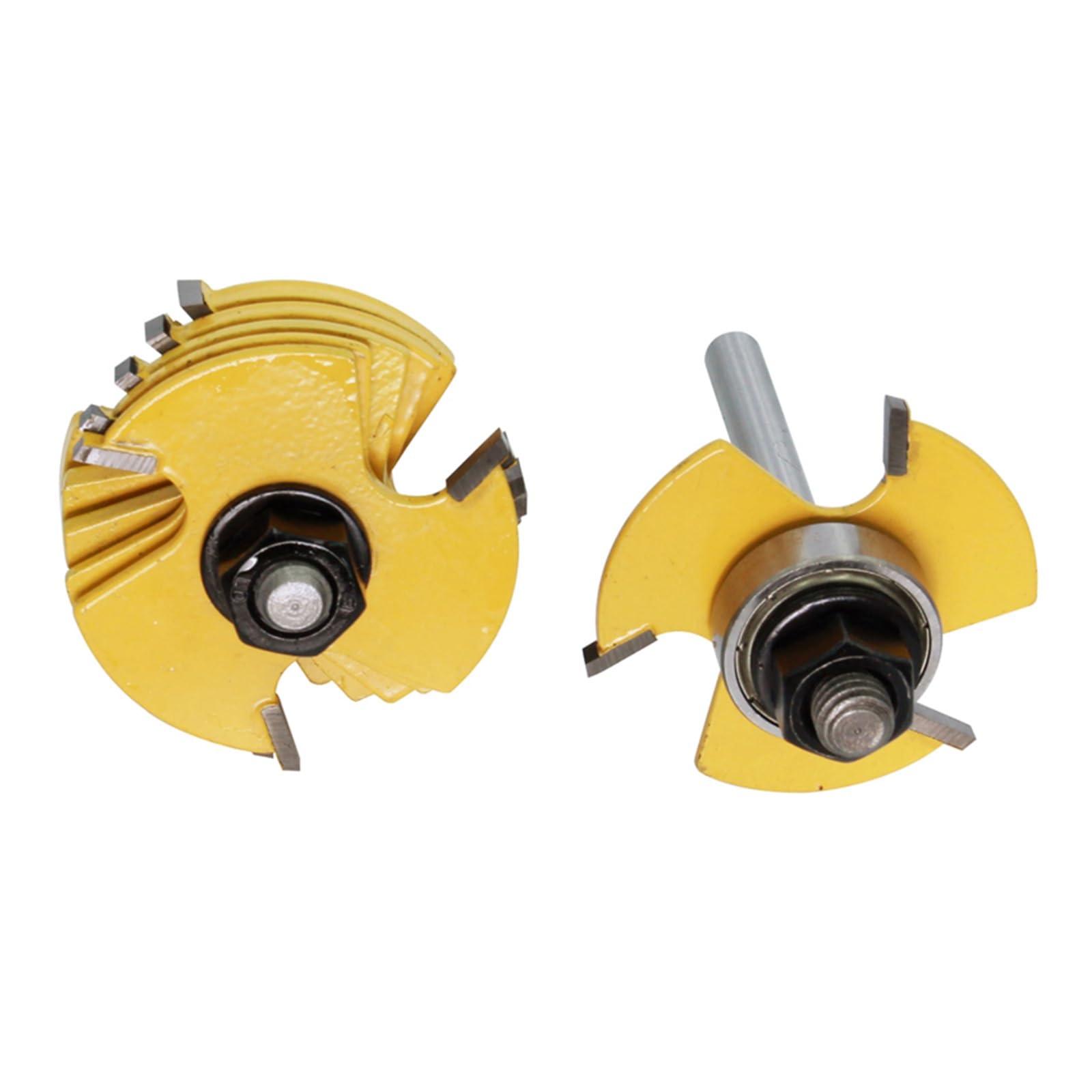 2 sztuk 1/4 "6mm Shank 6 sztuka frez do rowków 3 skrzydło zestaw bitów do frezowania dłuto do obróbki drewna narzędzie do cięcia czopów do narzędzia do obróbki drewna(6mm Shank)