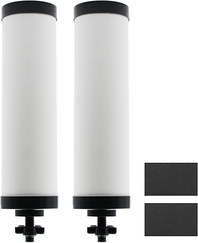 ActualizadoFiltro de cerámica Renami de repuesto con infusión de plata para filtros de carbón activado negro BB9-2, compatible con Berkey Travel,