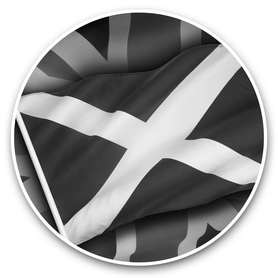 Awesome Vinyl Stickers (Set of 2) 7.5cm (bw) - Scotland Scottish Flag Union Jack Fun Decals for Laptops,Tablets,Luggage,Scrap Booking,Fridges #36523