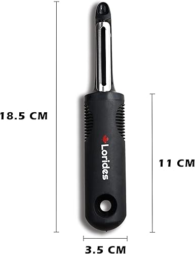 Miniatura 7 de Pelador de verduras, pelador de cocina de manzana, patata y frutas, hoja afilada de acero inoxidable, mango ergonómico antideslizante, sin BPA y