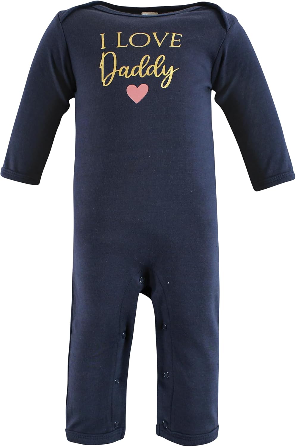 Hudson Baby Unisex Baby Cotton Coveralls, Girl-Daddy Pink Navy, 3-6 Months - Image 3