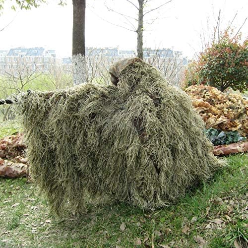 VIGAN 3D Bow Hunting Grass Ghillie Poncho Sniper Desert Camouflage Cloak for Training