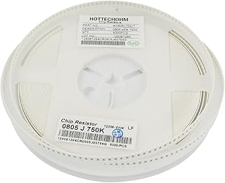 Aexit 5000 Pieces Fixed Resistors Electronic 750K Ohm SMD SMT Thick Film Chip Resistor Chip Arrays Resistor 0805