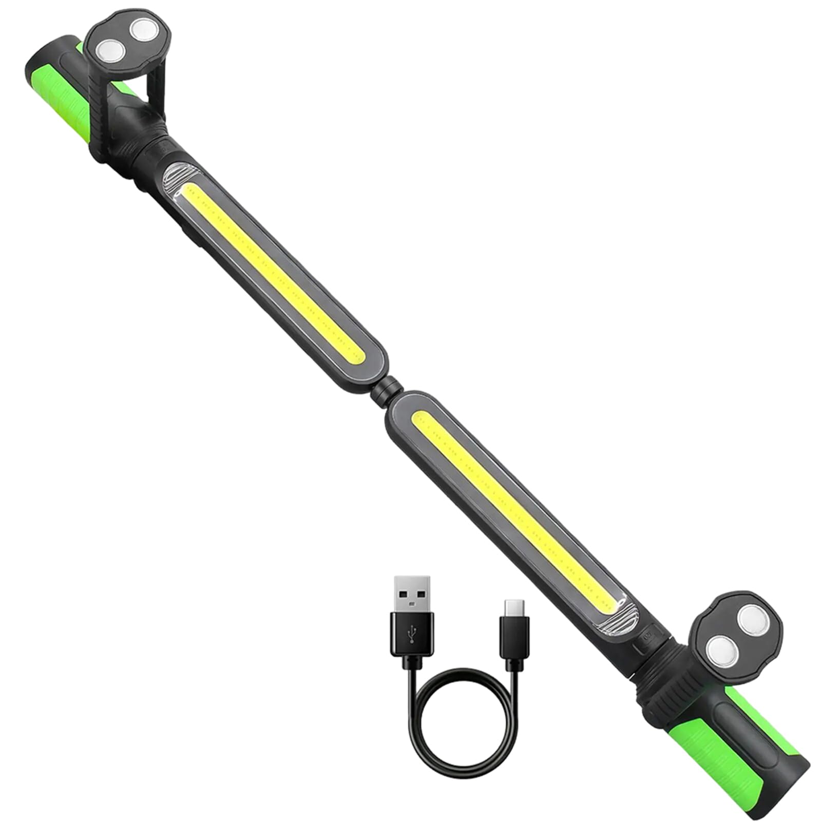 Lámpara de inspección magnética 2 en 1 ajustable con salida USB para taller