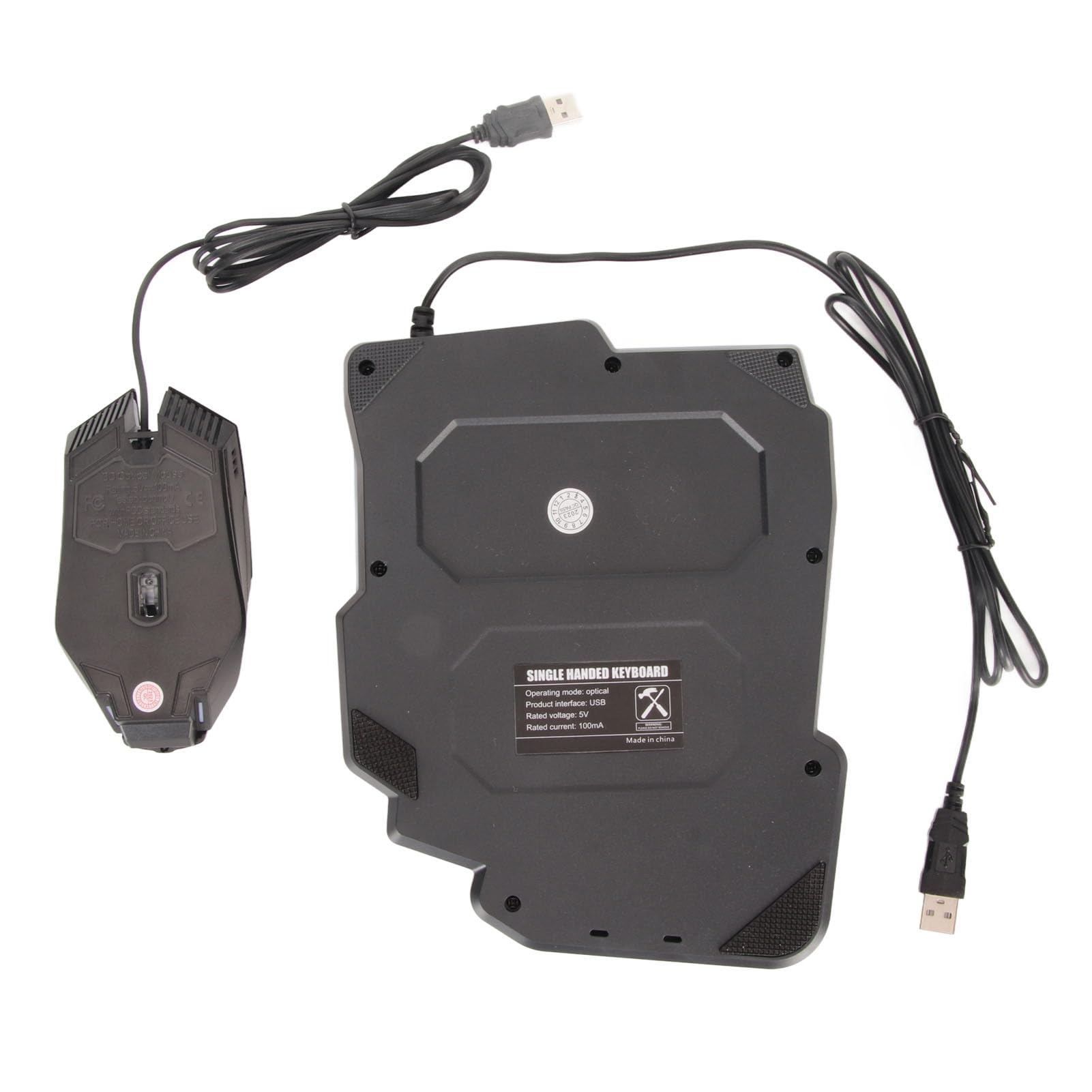 Fabater Set Convertitore Mouse Tastiera Telefono Cellulare per IOS, Tastiera da Gioco e Mouse Combinati a Mezza Mano RGB Cablato, Kit Convertitore da Telefono Cellulare a per Giochi FPS, 120FPS