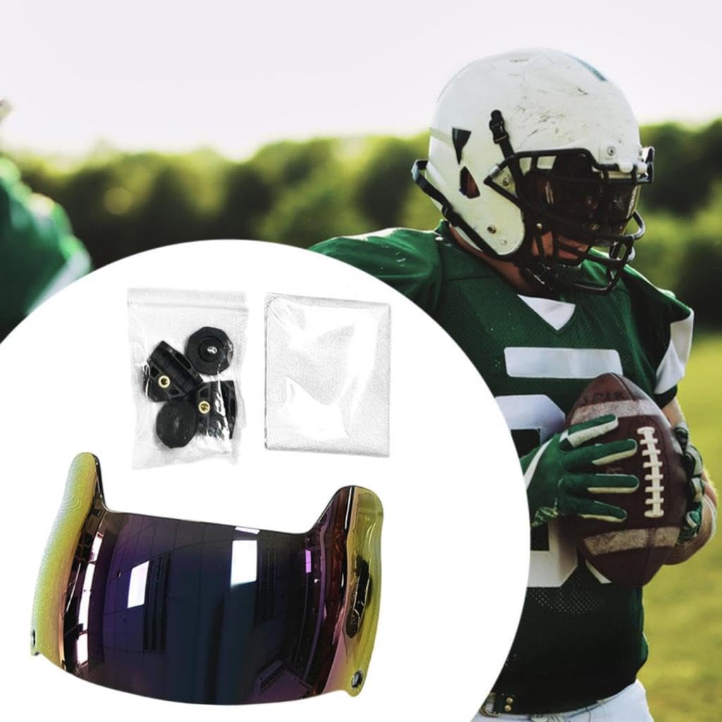 Visiera da Calcio per Caschi da Calcio, Parti Protettive, Copertura, visibilità Migliorata, Occhiali, Maschera Facciale, Protezione del Viso