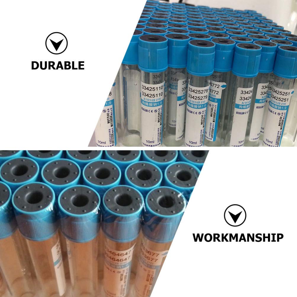 100 provette Sangue 2 ml Provette prelievo Sangue Set provette prelievo Sangue venoso Provette centrifuga Laboratorio Provette in plastica con Tappi e Coperchio Laboratorio