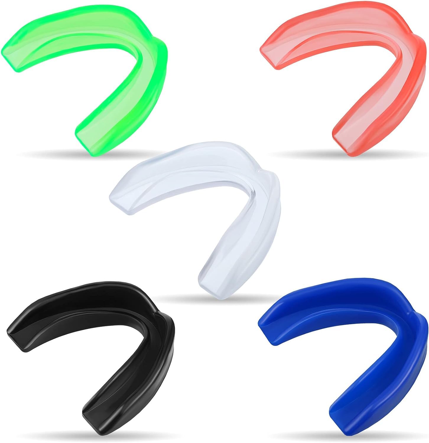 GALGAN 5 Pieces Sports Mouth Guards Adults and Junior Mouth Guard Sports Mouthguard Athletic Mouth Gum Guards for Boxing Basketball Football Hockey Karate Basketball Lacrosse