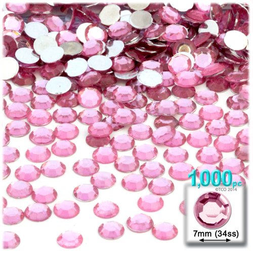 1,000Pc Rhinestones Round 7Mm - 34Ss Flatback Royal Blue Rbl #TOP5