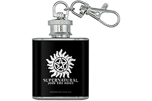 Supernatural Anti Possession Symbol Stainless Steel Key Chain with 1oz Mini Flask