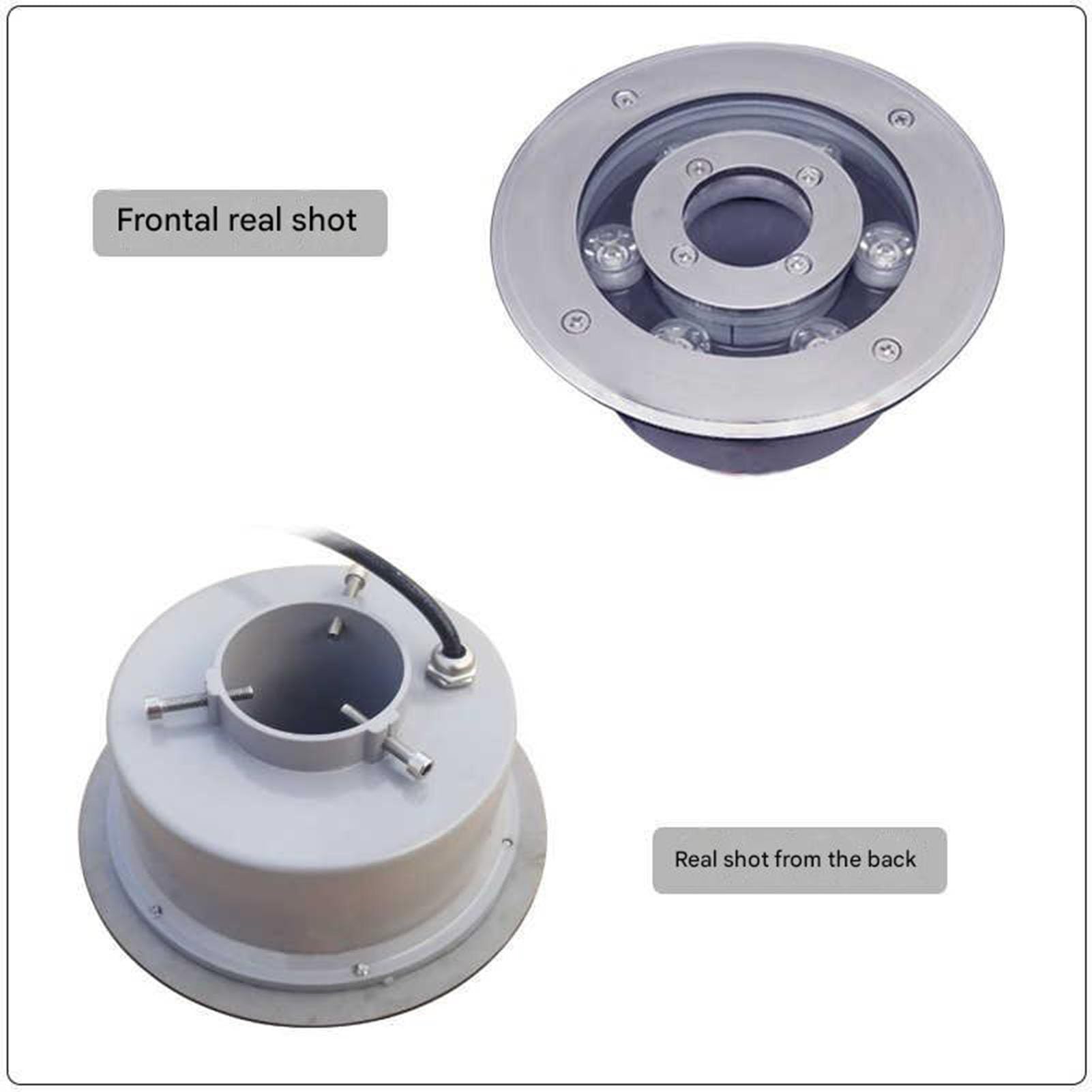 Anello Luminoso A LED per Fontana - Lampada Sommergibile Sottile per Piscina, 12V/24V IP68 Impermeabile, Illuminazione per Laghetto con Foro Centrale, Faretto LED Subacqueo(White,12w (24V))