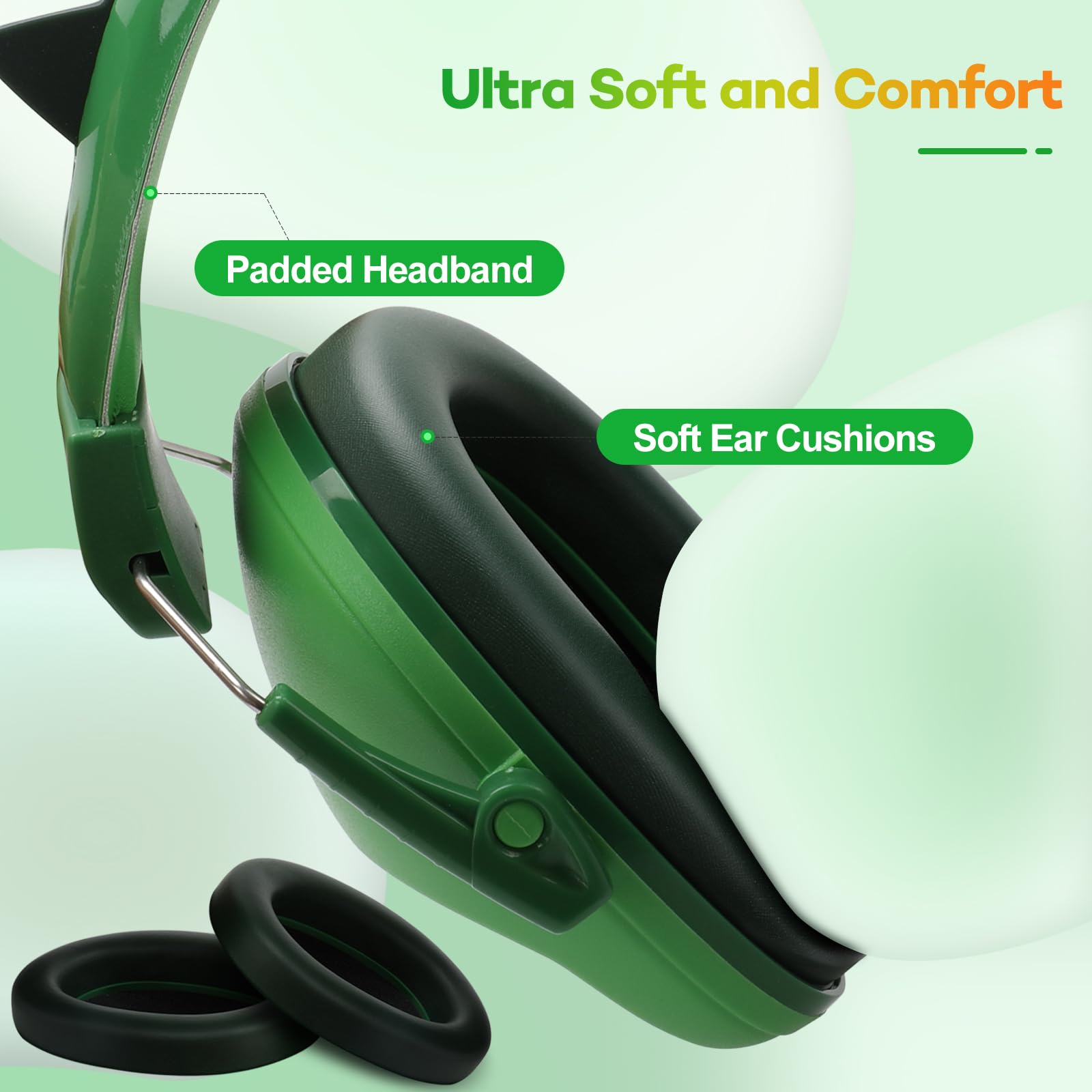 Protector Oído para Niño, Protección Auditiva SNR 28dB con Diadema Ajustable, Casco Antiruidos Profesional Cancelación de Ruido para