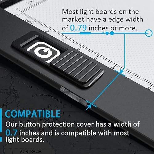 Miniatura 4 de ILIVABLE - Cubierta protectora para interruptor de almohadilla de luz, cubierta protectora de botón táctil con pintura de diamante para mesa de luz,