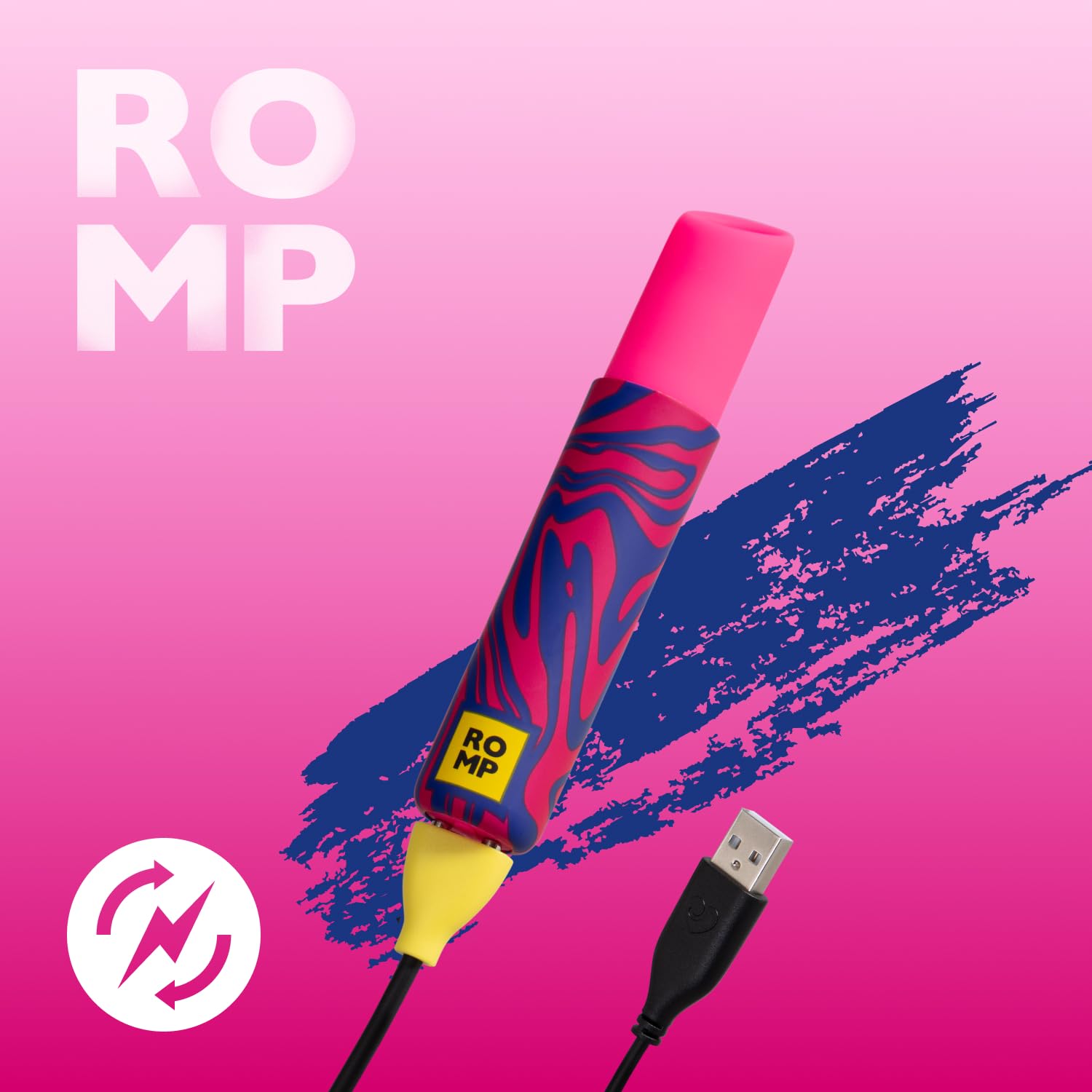 ROMP Lipstick Aspiratore Clitorideo | Mini Stimolatore Discreto | Succhia Capezzoli Portatile | Aspirazione Clitoride Giocattolo Sessuale per Adulti | Ricaricabile e Impermeabile | Rosa