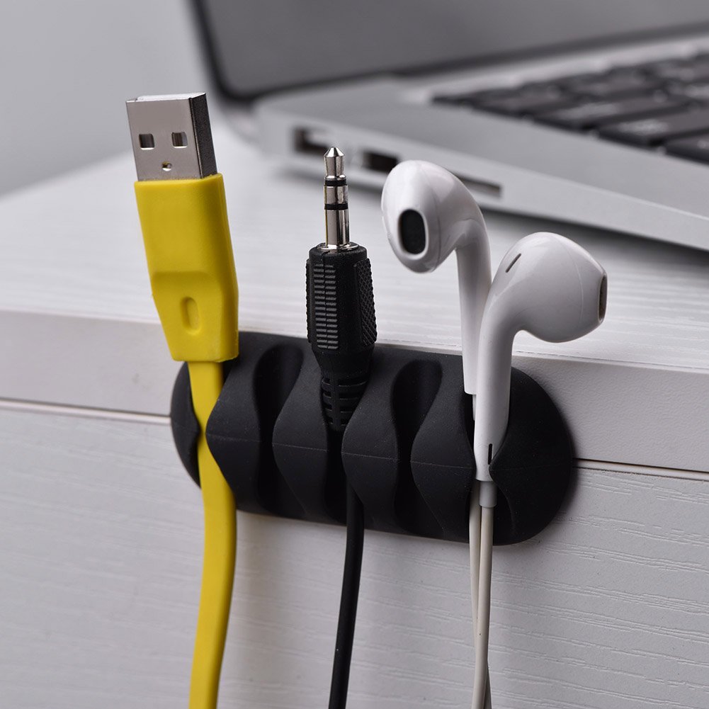 10Pcs Universal Desktop Cable Holder, Cord Organizer Clip for Charging Cables USB Cables Audio Cables Network Cables, etc