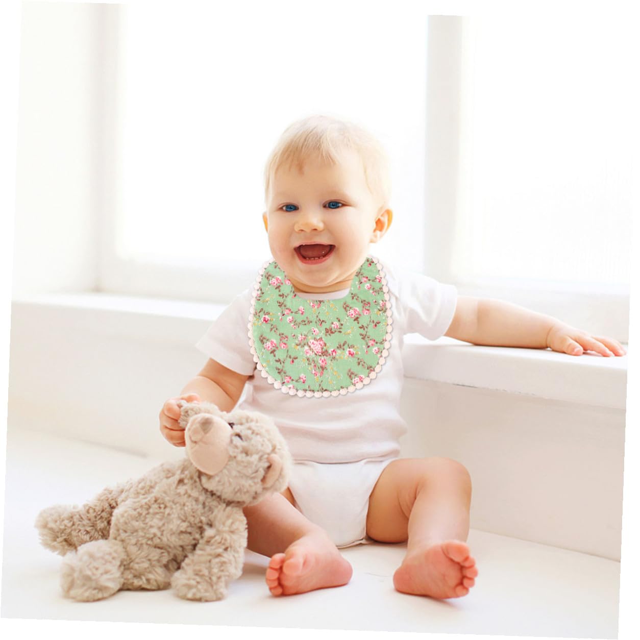 Abaodam 6pezzi Bavaglini Unisex Per Super Assorbenti e Lavabili Per Svezzamento e Drool Mantiene Asciutti e