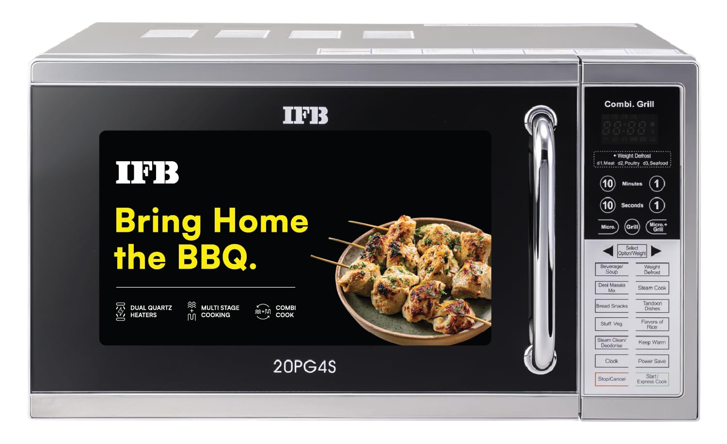IFB 20 L Grill Microwave Oven (20PG4S, Black/Silver)-image-5