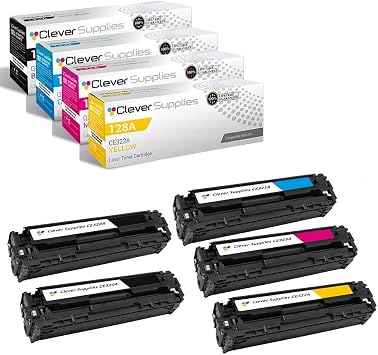 Amazon.com: CS Compatible Toner Cartridge Replacement for HP CM1415 MFP  CE320A Black CE321A Cyan CE322A Yellow CE323A Magenta HP 128A Color  Laserjet CM1415 CM1415FNW CM1415FN CP1520 CP1525N CP1521N 5 Color Set :