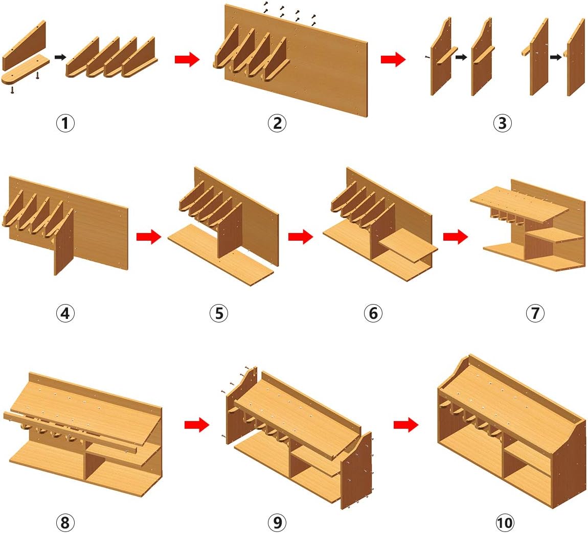 Sunix Large Power Tool Organizer, Updated Tool Storage Cabinet, Drills Wall Mount Holder with 5 Drill Hanging Slots for Garage, Workshop (Power Strip is Not Included) - - 