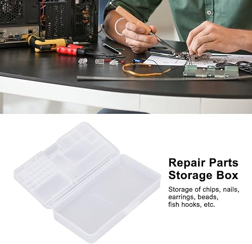 Miniatura 4 de 3 piezas de reparación cajas de almacenamiento de piezas de reparación de tornillos de placa base caja organizadora de plástico transparente