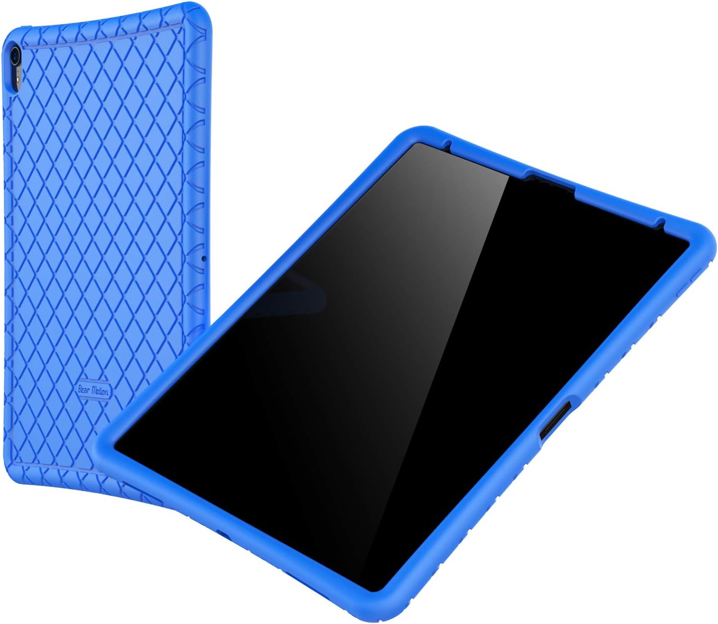Bear Motion Silicon Case for iPad Pro 2018 Shockproof Silicone Cover Cover Cover (از شارژ اپل مداد 2 پشتیبانی نمی کند) (iPad Pro 11 2018، Blue)
