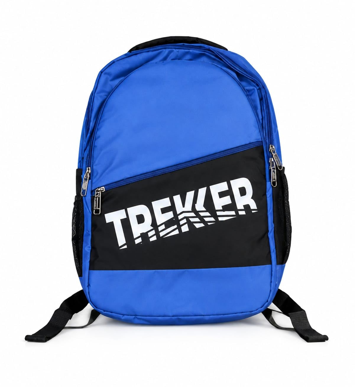 trekker Backpack, Blue and Black with Multiple Compartments-picture-10