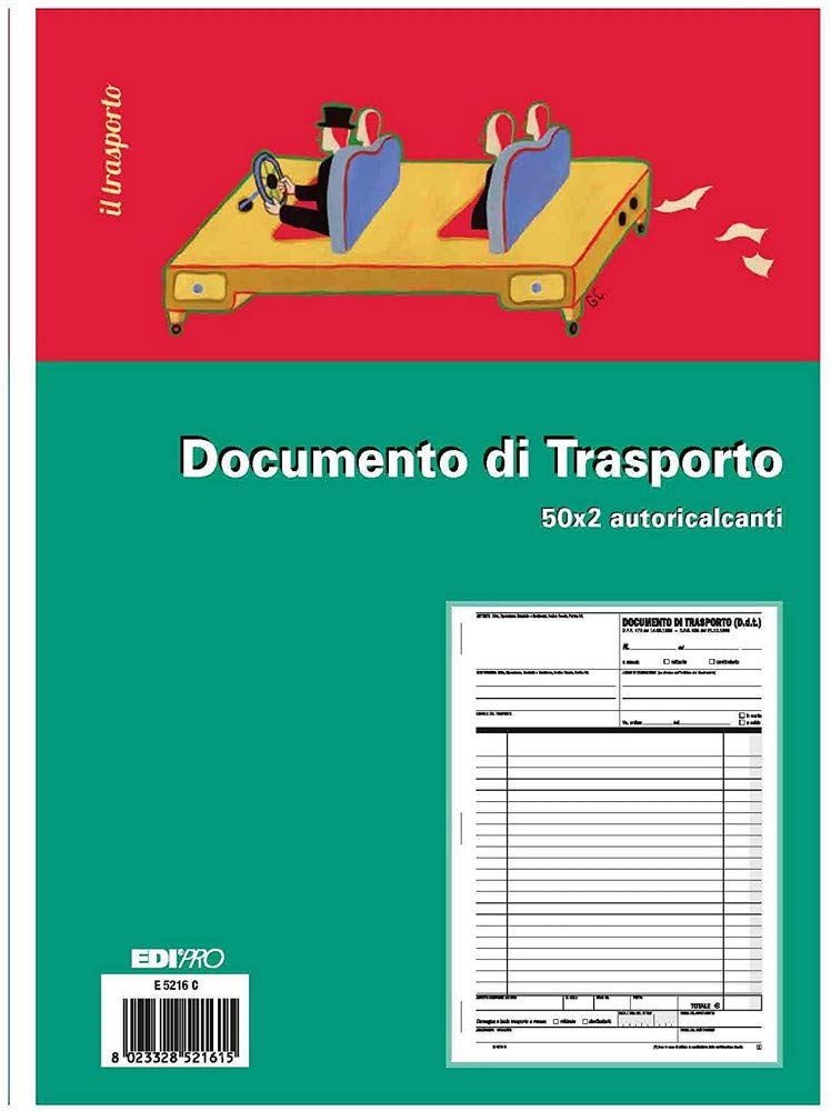 Edipro EX-D101S Blocco documento di trasporto 50 x 2 autoricalcante 29.7 x 22