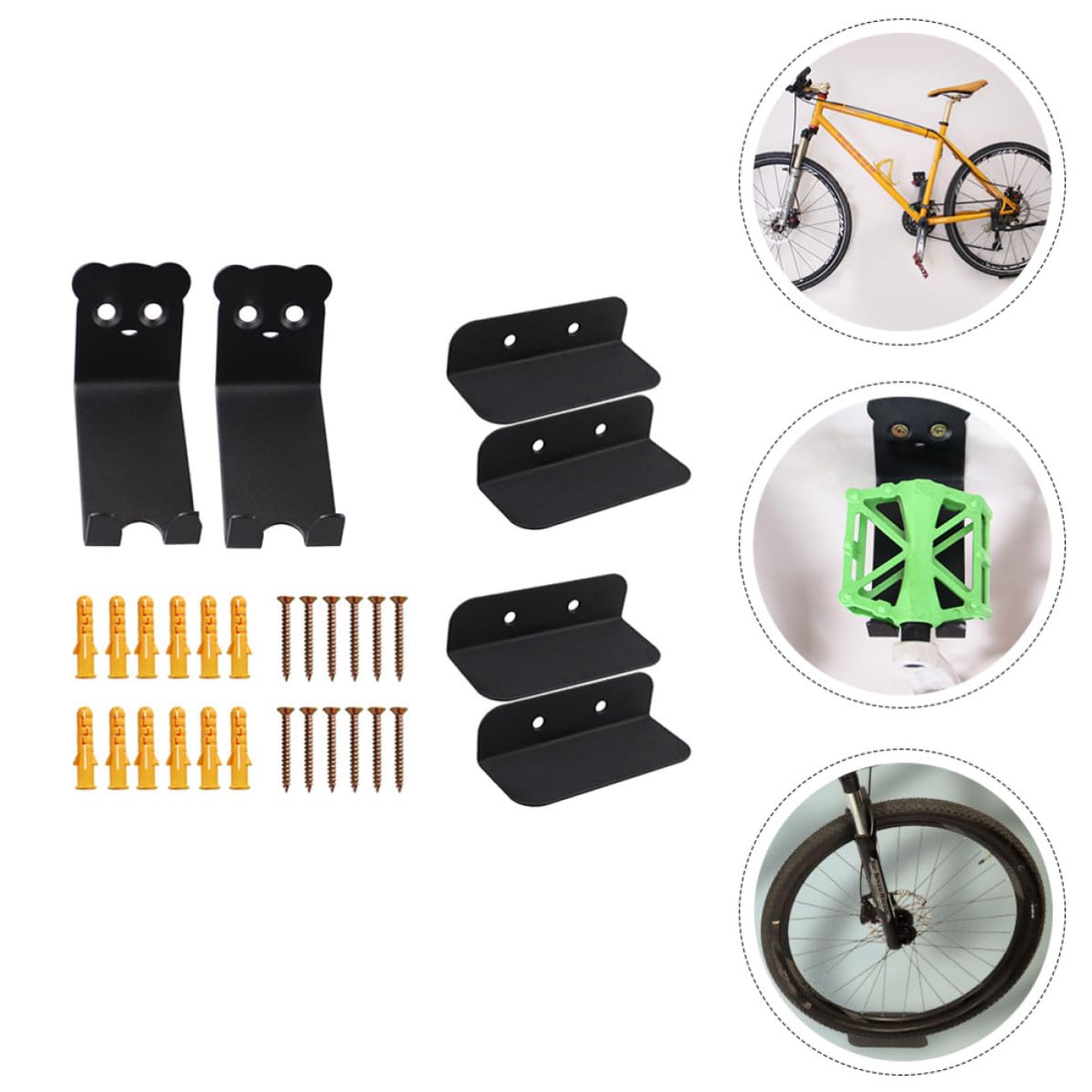 Soporte de Pared para Bicicletas de Metal 2 Juegos para Colgar y Organizar Bicicletas en Hogares o Tiendas Práctico y Antideslizante