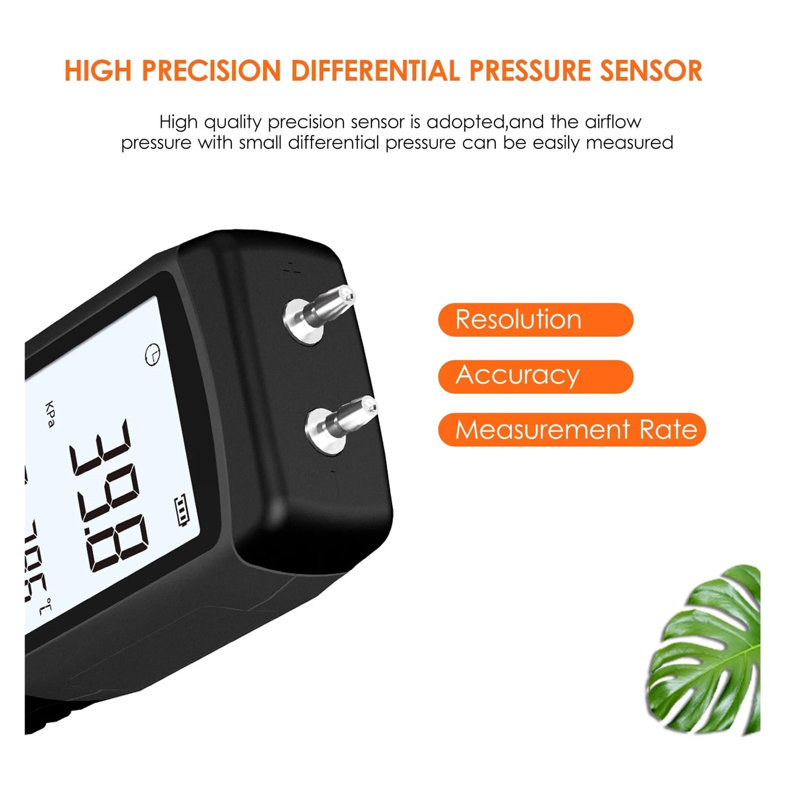 SMART Sensor AS511 Digitale Druckmessräte Manometer Luftdruckmessrät Differenzdruckmessrät for Erdgas Breites Anwendungsgebiet(AS511)