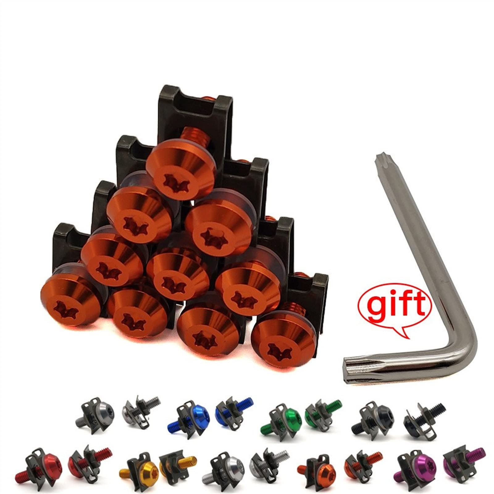 10X 4mm 5mm 6mm Remache Carenado Cuerpo Molduras Panel Tornillo De Sujeción Clips De Pasador De Empuje Para Suzuki Honda Yamaha Kawasaki Universal