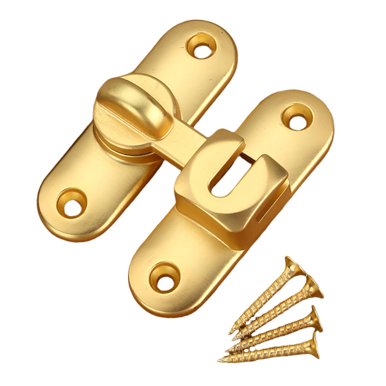 Shyyoulqe Gold Multipurpose Sturdy Zines Alloy Door Latches For Indoor Accessory And Kitchen Supplies Door With Simple Operations Display Case