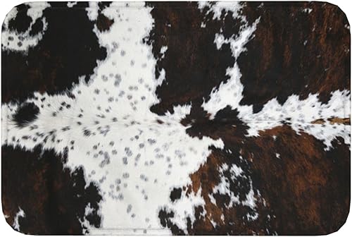 Miniatura 8 de Tapetes de baño con estampado de vaca occidental para baño, suave y absorbente, alfombra de baño de vaca, antideslizante, alfombra para cocina,