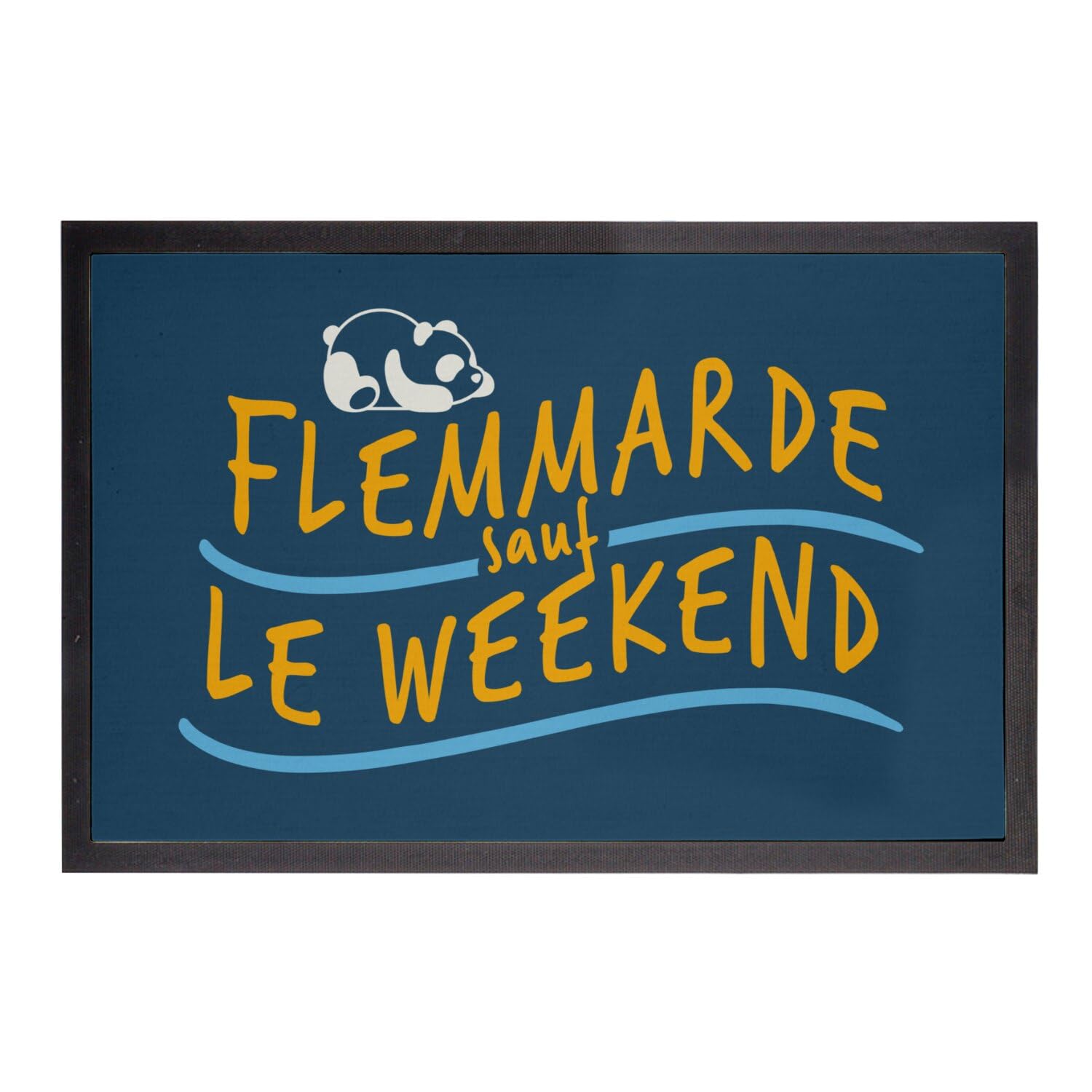 Paillasson bleu Flemmarde idéal pour égayer l'entrée de votre maison le week-end