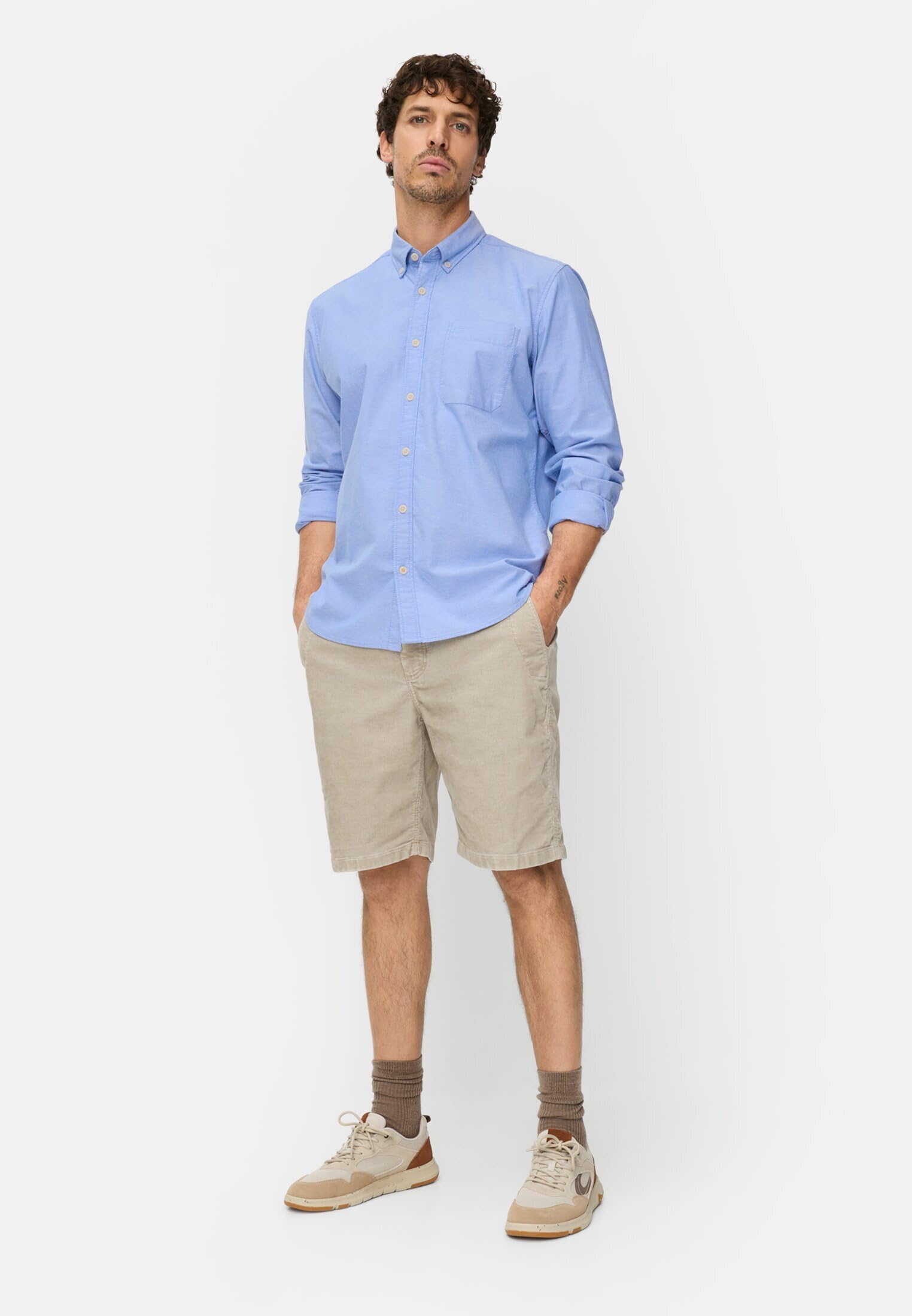 camel active Herren Oxford Hemd mit Button-Down-Kragen