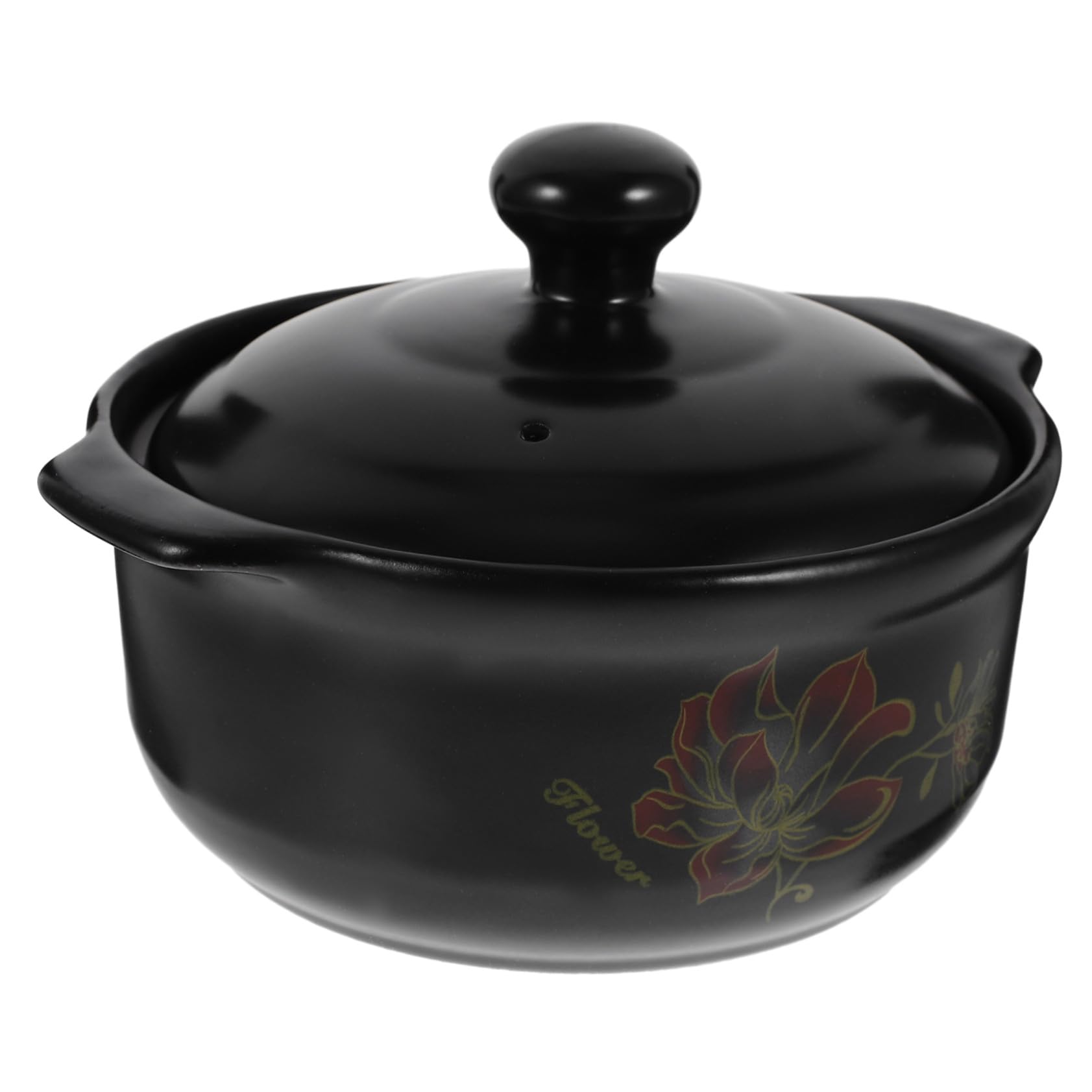 Casseruola in Ceramica Nera 1600ml per Cottura e Zuppe