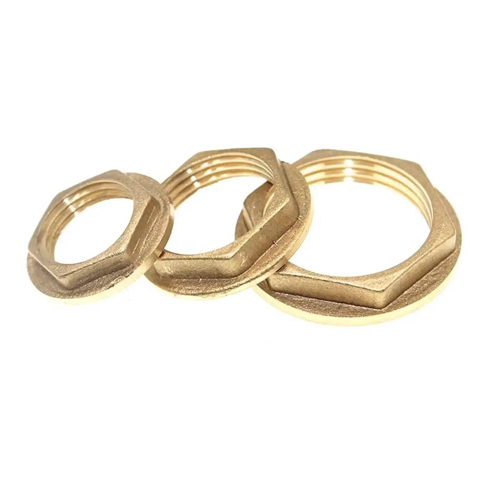 5 sztuk 1/4" 3/8" 1/2" 3/4" 1" żeńskie mosiężne mocowanie rur sześciokątnych nakrętki z kołnierzem do zbiornika na wodę (1/4") | []