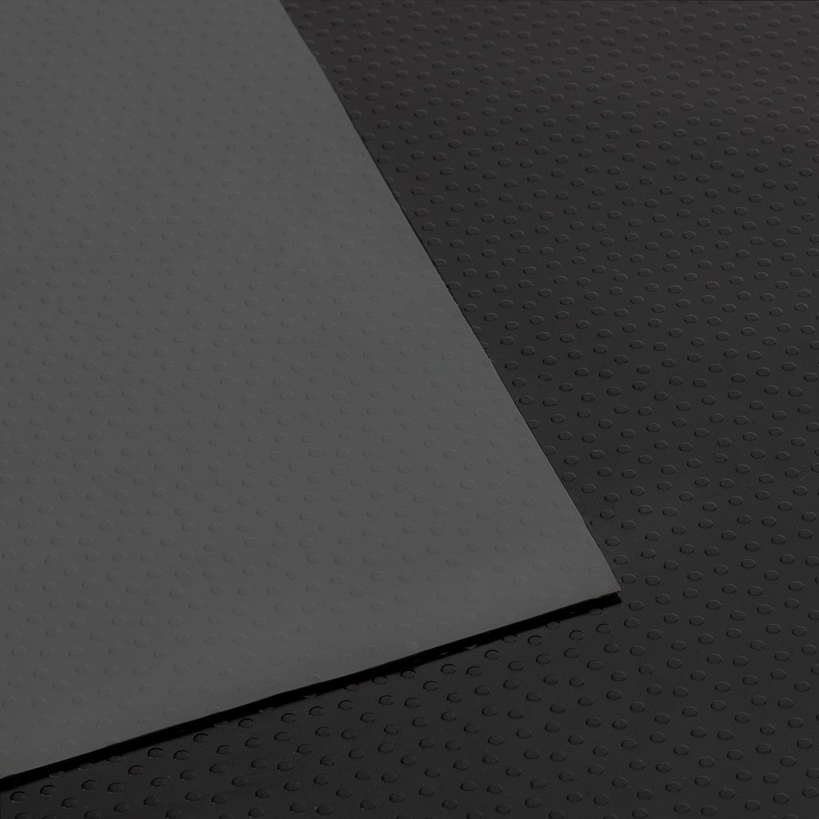 KARAT - Revêtement de Sol antidérapant en PVC - Parquet Ignifuge pour Zones d'entrée - Tapis en Vinyle de 2 mm d'épaisseur - Personnalisable et Ignifuge - Modèle Dots (Gris foncé, 120 x 600 cm)