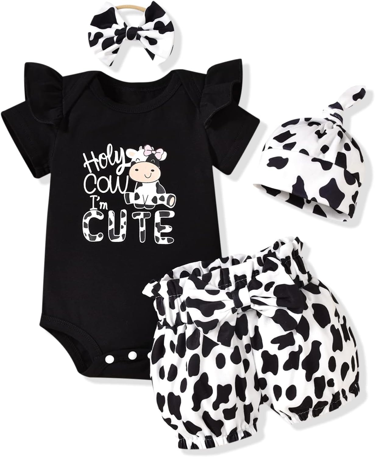 Aalizzwell Newborn Baby Girls Shorts Outfit for Summer