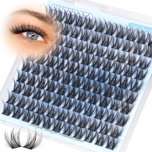 PHKERATA 12mm Wispy Lash Clusters Natural Cluster Eyelash Extensions