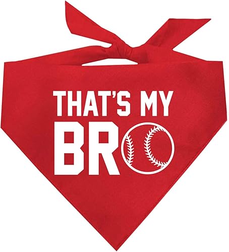 Miniatura 28 de That's My BroDog Bandana Triángulo ajustable 100% algodón Fabricado en Estados Unidos Béisbol Deportes El mayor fan Día del juego Real
