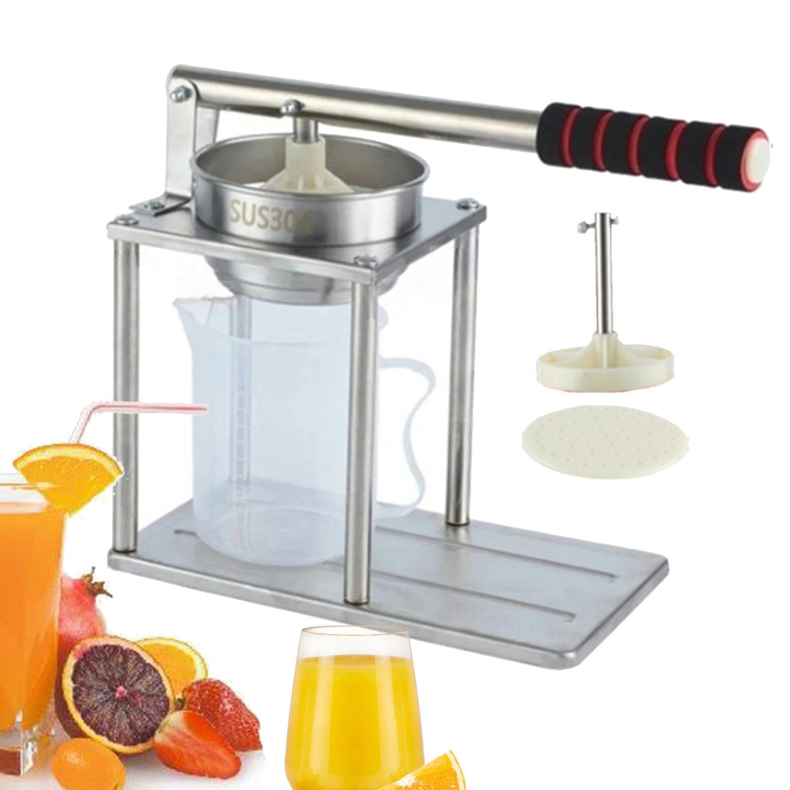 Manuel Machine à Jus Extracteur de Fruits Presse-Pamplemousse Conception Ergonomique Nettoyage Rapide Adapté à la Maison