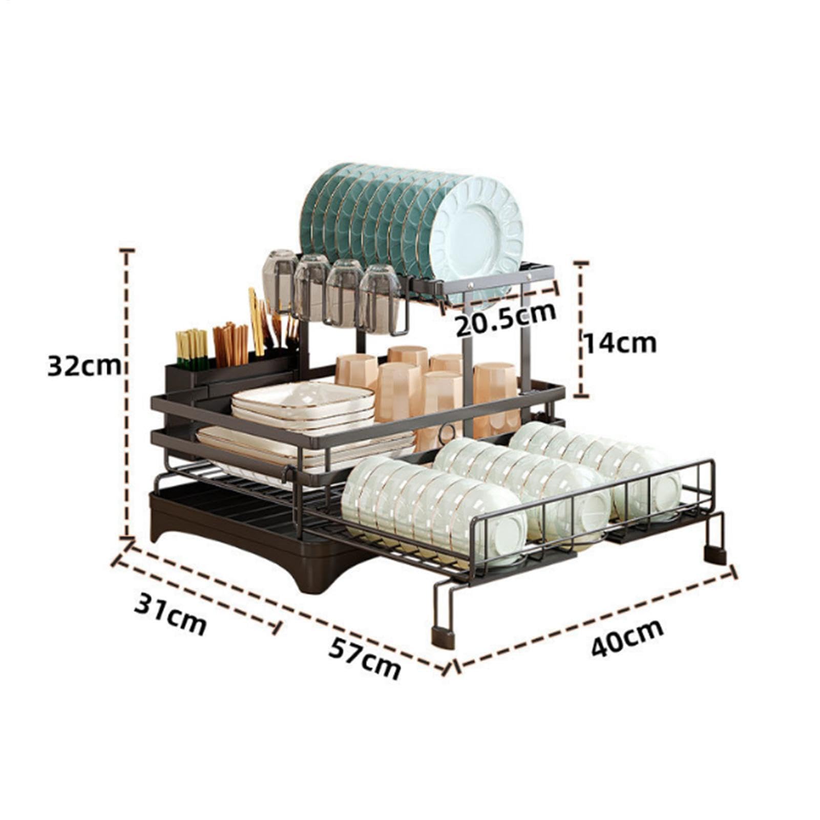 Escurridor Platos Para Encimera Cocina Organizador Extensible De Acero Al | Escurridor De Vajilla Para Fregadero De Cocina Para Cuenco Taza Cubiertos Esponja Espátula Hogar C