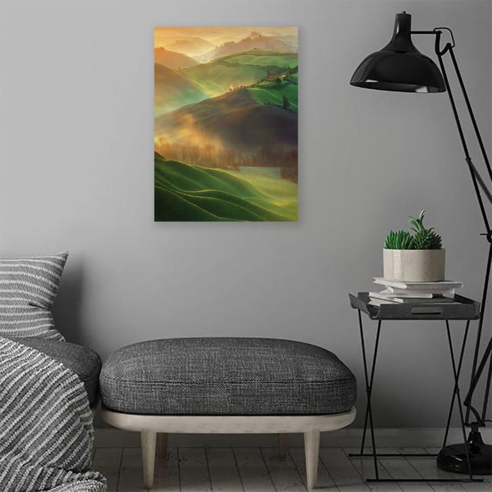 VERRE ART Printed Framed Canvas Painting for Home Decor Office Wall Studio Wall Living Room Decoration (14x22inch Wrapped) - Morning Dreams