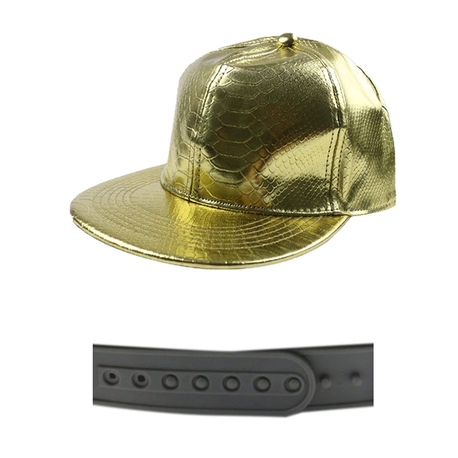 Berretto Rapper Hip Hop Con Occhiali Sole Quadrati – Nero – Regolabile + Lenti UV - 3