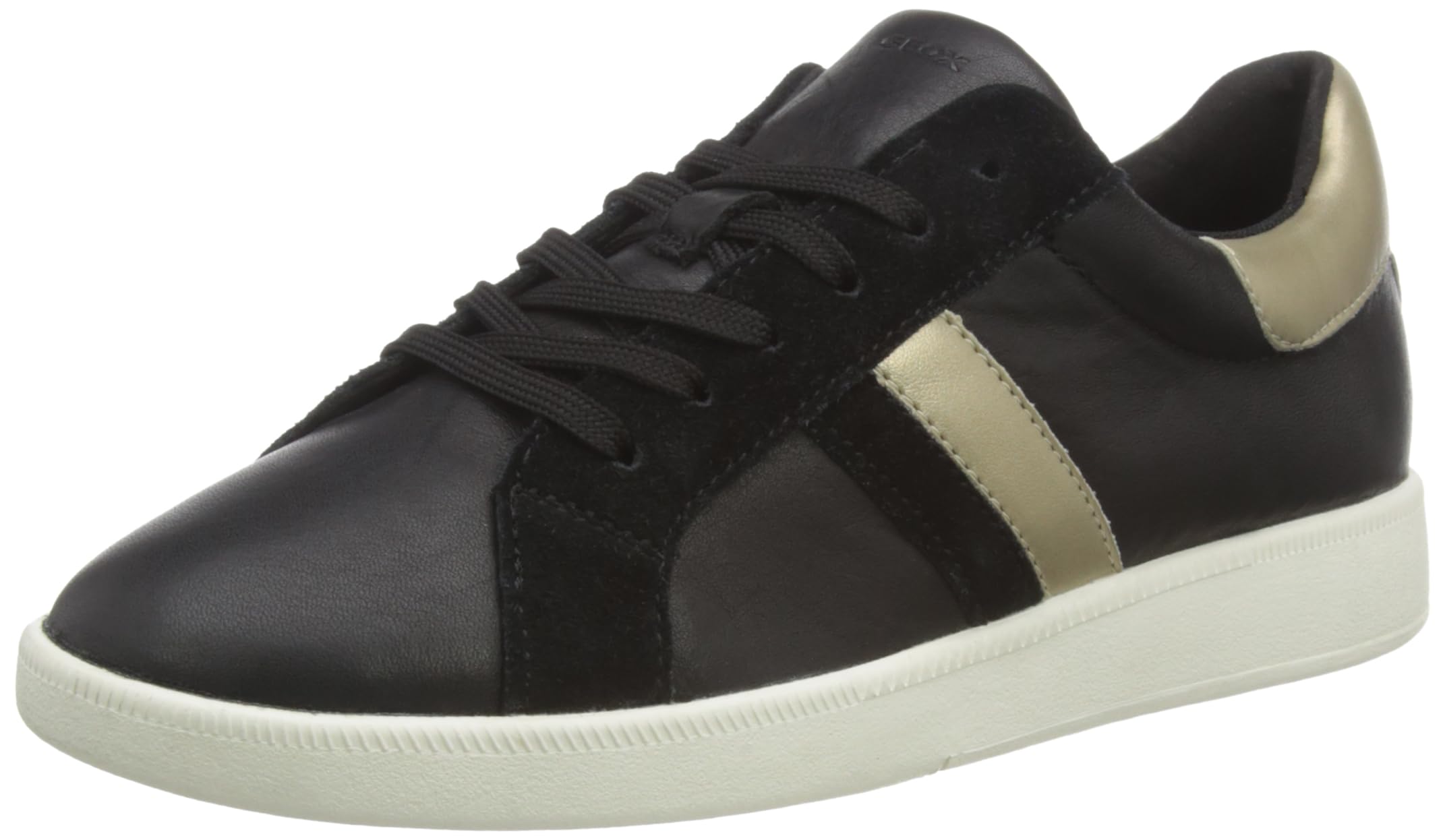 Geox Women's D Meleda B Trainers, Black Platinum, 5 UK