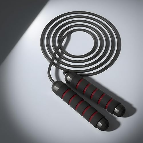 Miniatura 8 de Cuerda de saltar, cuerda de saltar de velocidad rápida sin enredos con rodamientos de bolas para hombres, mujeres y niños, cuerda de saltar de acero