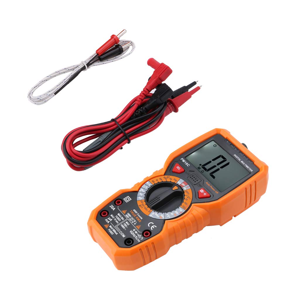 Digitales Multimeter PEAKMETER 6000 zählt intelligente Temperaturmessgeräte Spannungsprüfgerätes True RMS Backlight Display Strom Widerstand Kapazität Frequenz NCV Tester Diodentest
