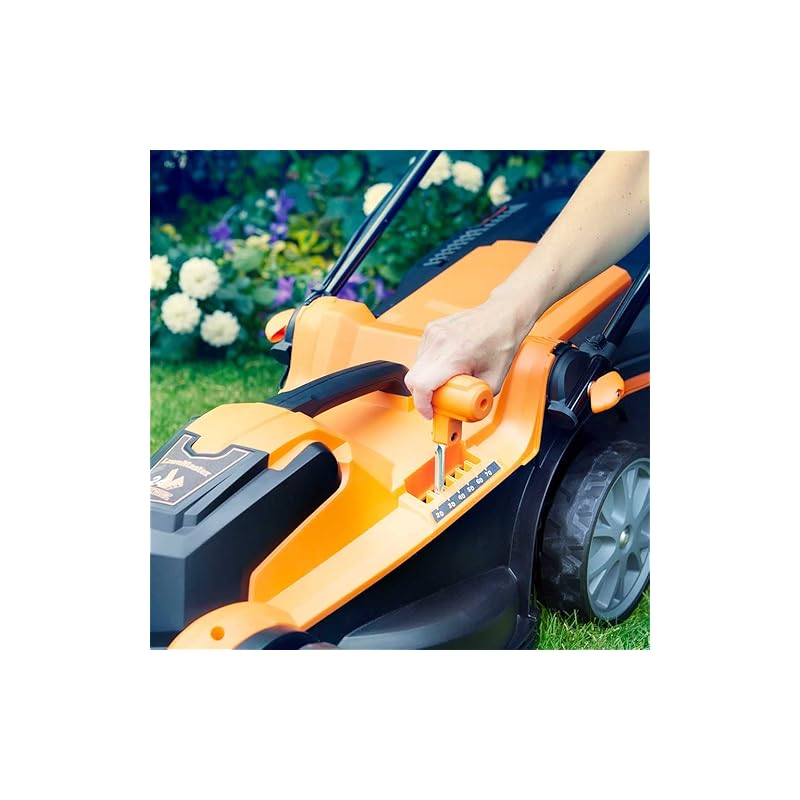 LawnMaster MX 24V 37cm Cordless Lawnmower with a 4.0Ah Lithium Ion Battery, Spare Battery, a Fast Charger and Rear Roller (37cm Mower) - Image 7