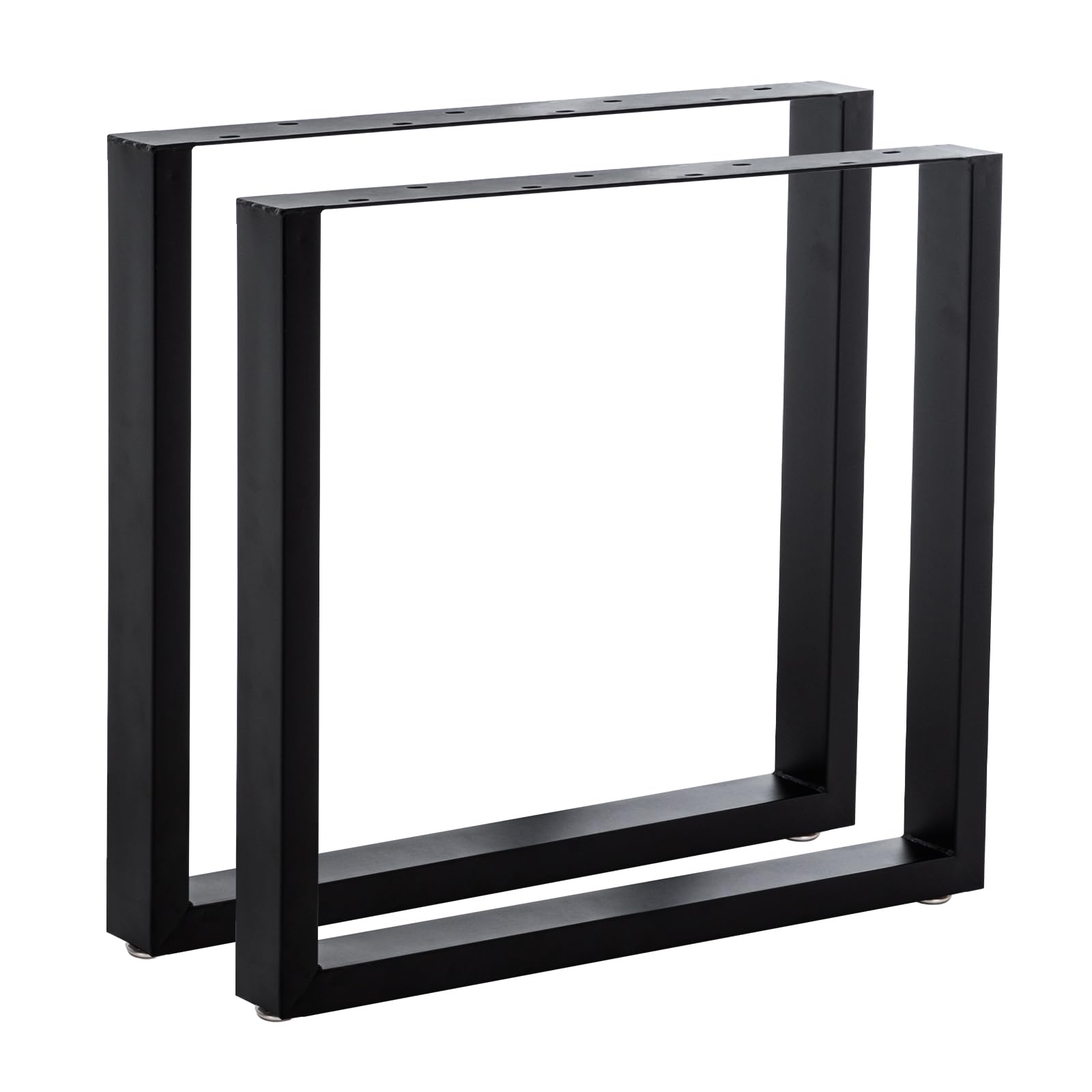 Thanaddo 2er Set Tischbeine Metall, Schwarze Tischkufen aus Vierkantprofil, 80x40 mm stabile Tischgestell für DIY-Schreibtisch Esstisch Couchtisch Bänke, Möbelfüße inkl. Bodenschoner (80x72cm)