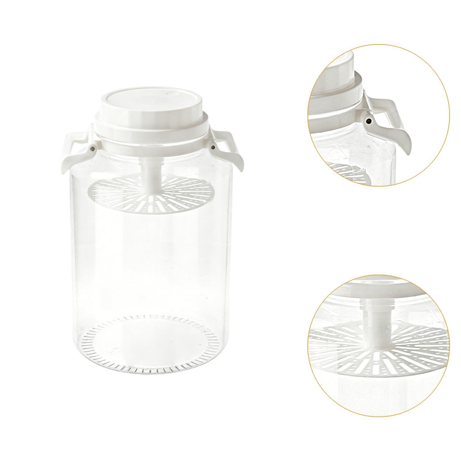 Accesorios para Tarros de Encurtidos. Contenedor Rectangular para Fermentación. Contenedor de Almacenamiento de Alimentos para Encimera, Oficina O Nev, White 10 L, Individual